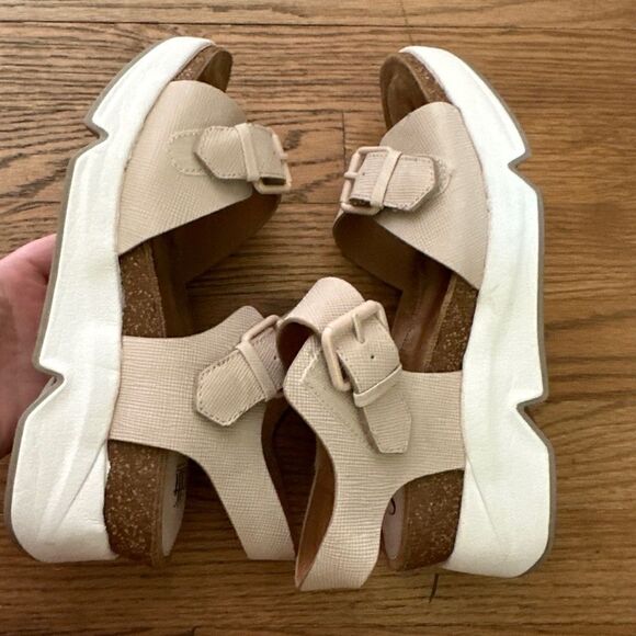 Sofft Charday Womens Wedge Sandals Beige Size 9 M - Picture 5 of 8